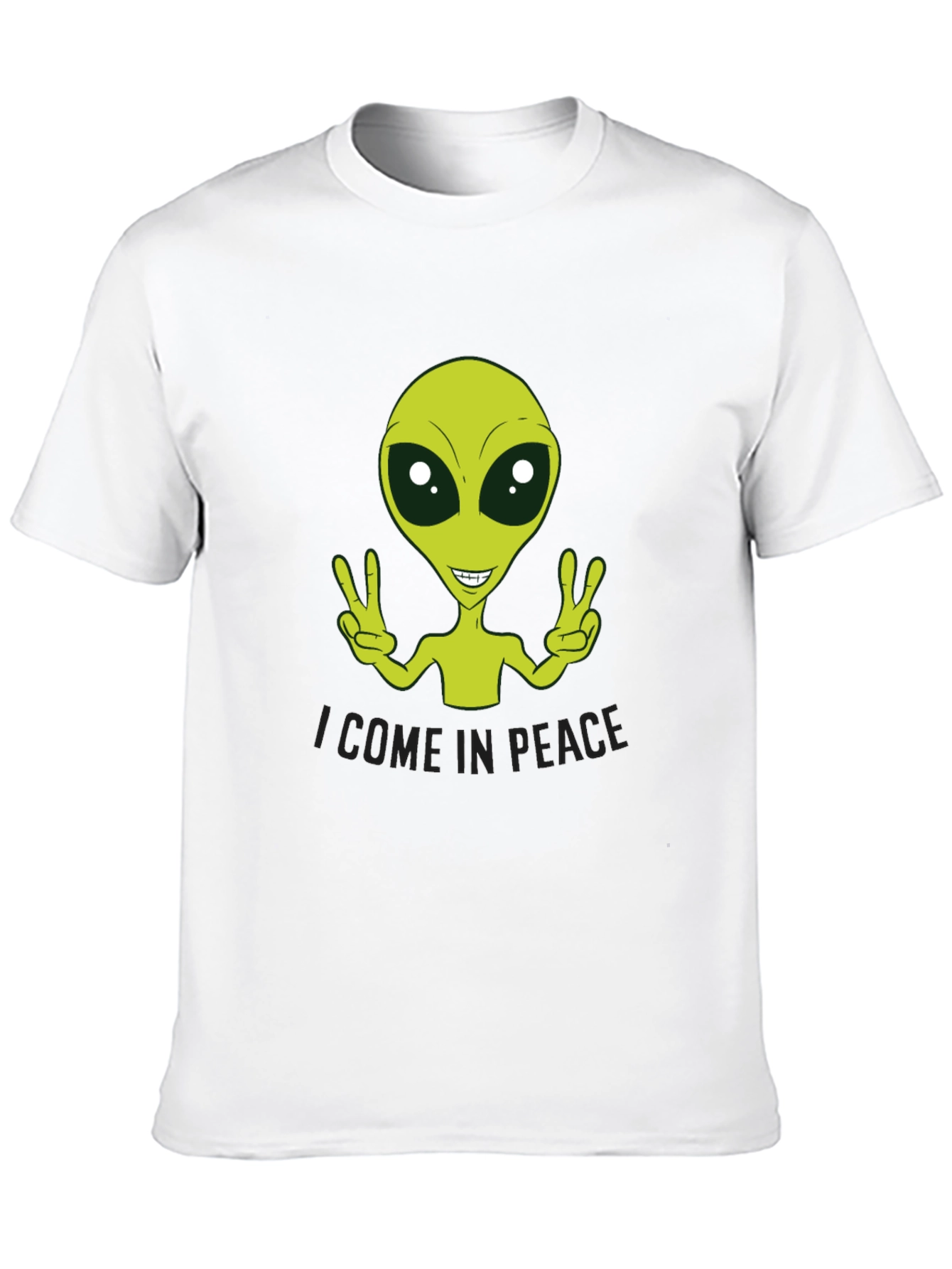 Peace Alien Graphic Tee - Black