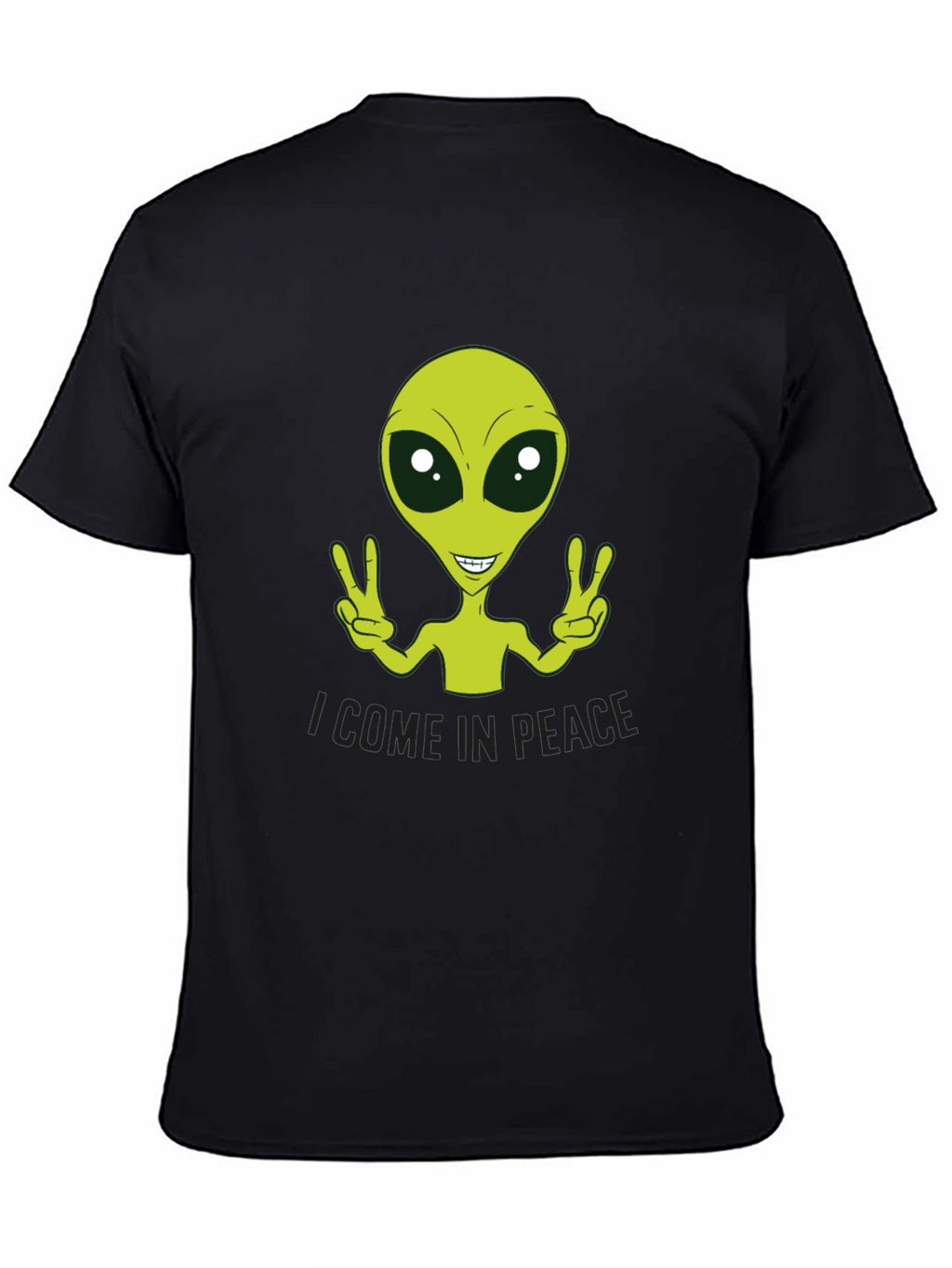 Peace Alien Graphic Tee - Black