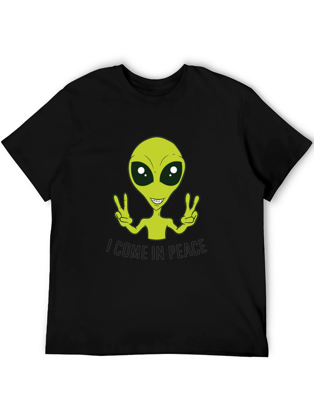 Peace Alien Graphic Tee - Black