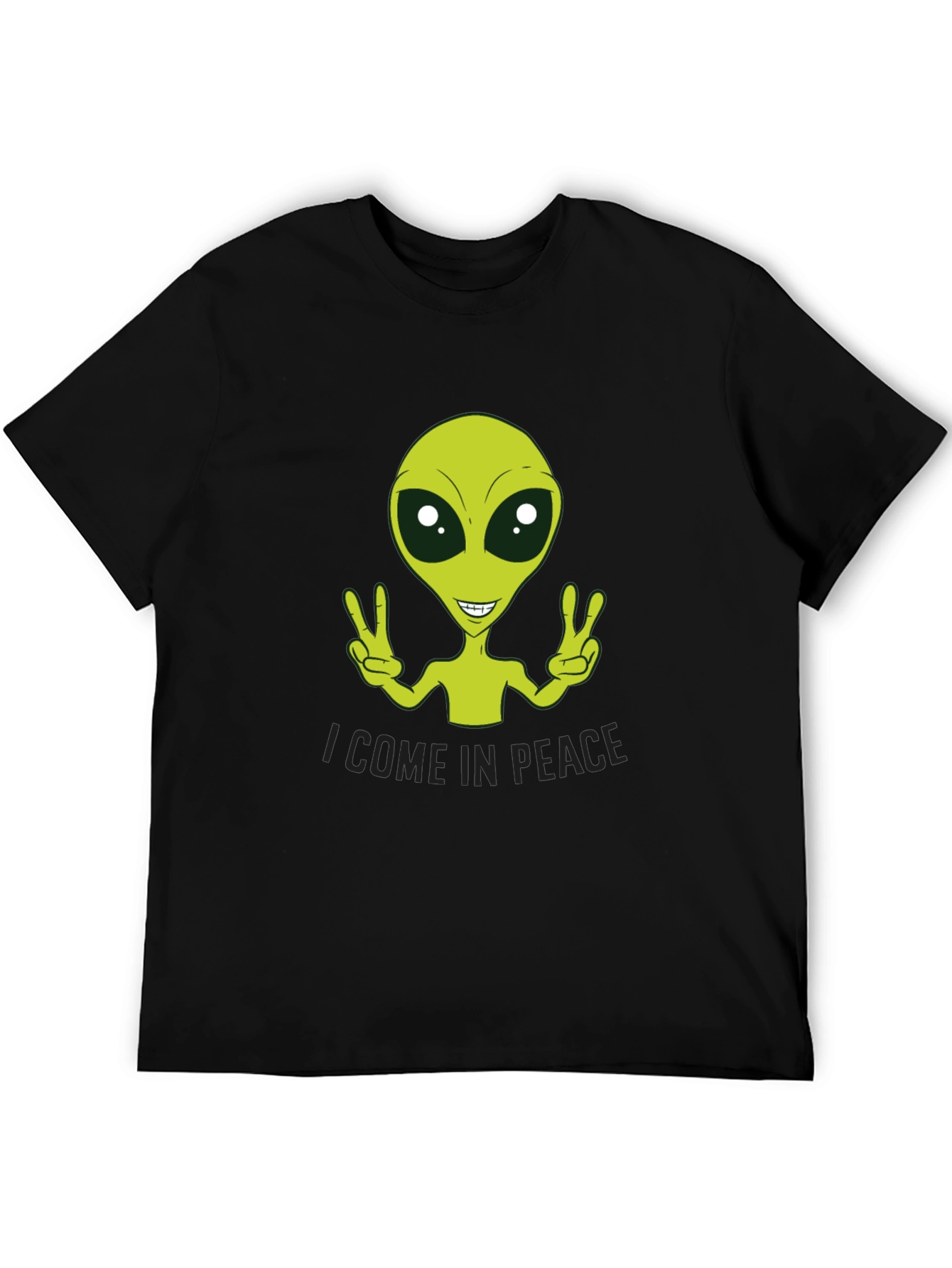Peace Alien Graphic Tee - Black