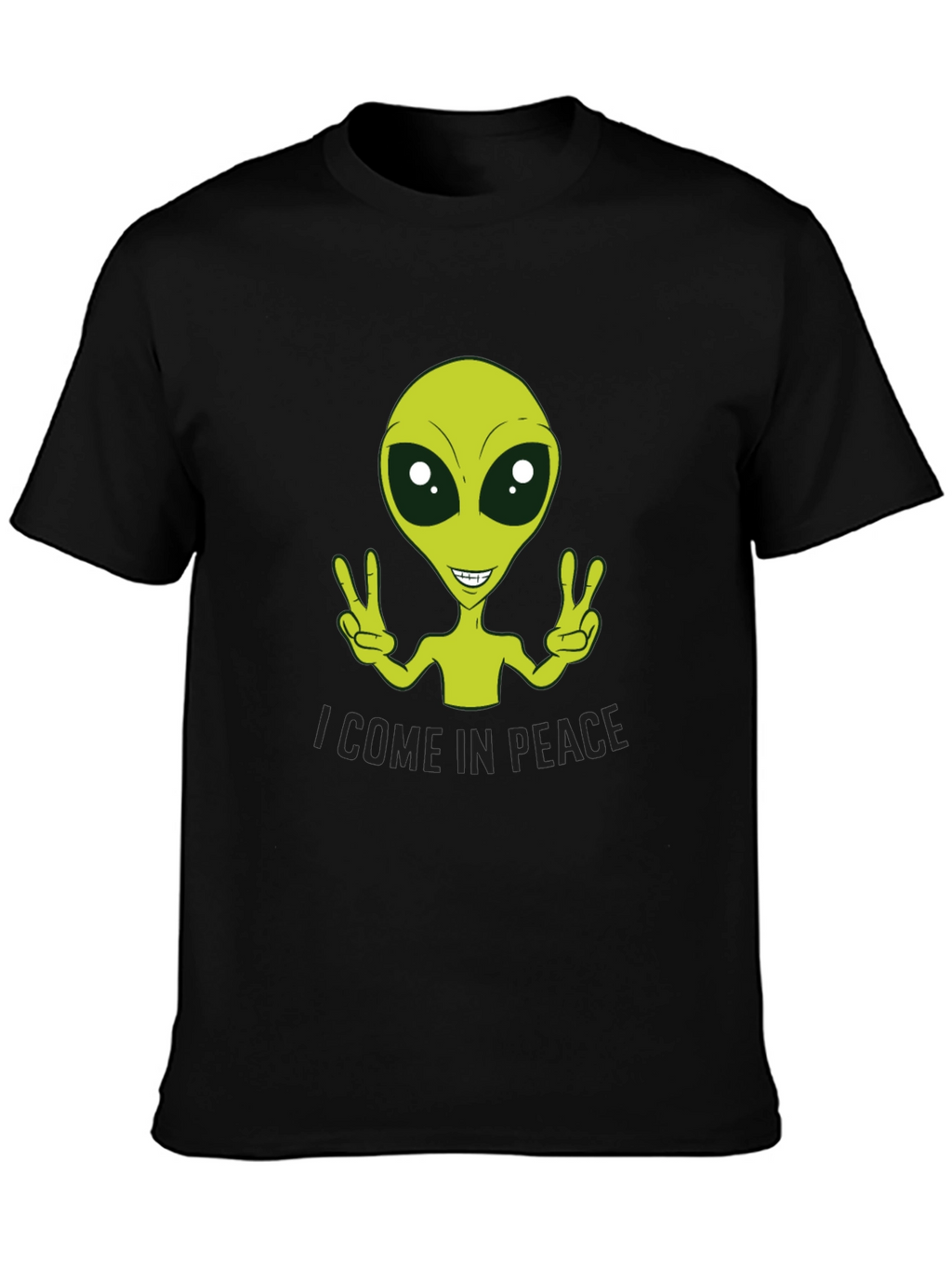 Peace Alien Graphic Tee - Black