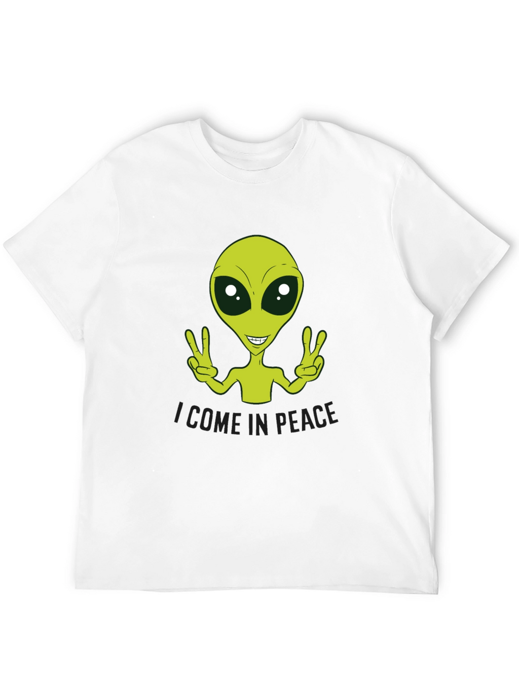 Peace Alien Graphic Tee - Black