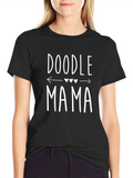 Doodle Mama Graphic T-Shirt - Black