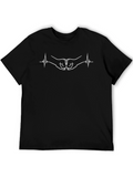 Fist Bump Heartbeat Graphic Tee - Black