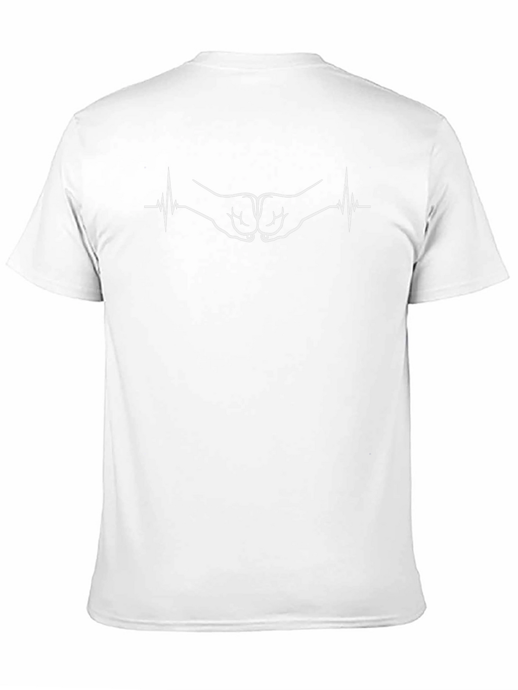 Fist Bump Heartbeat Graphic Tee - Black