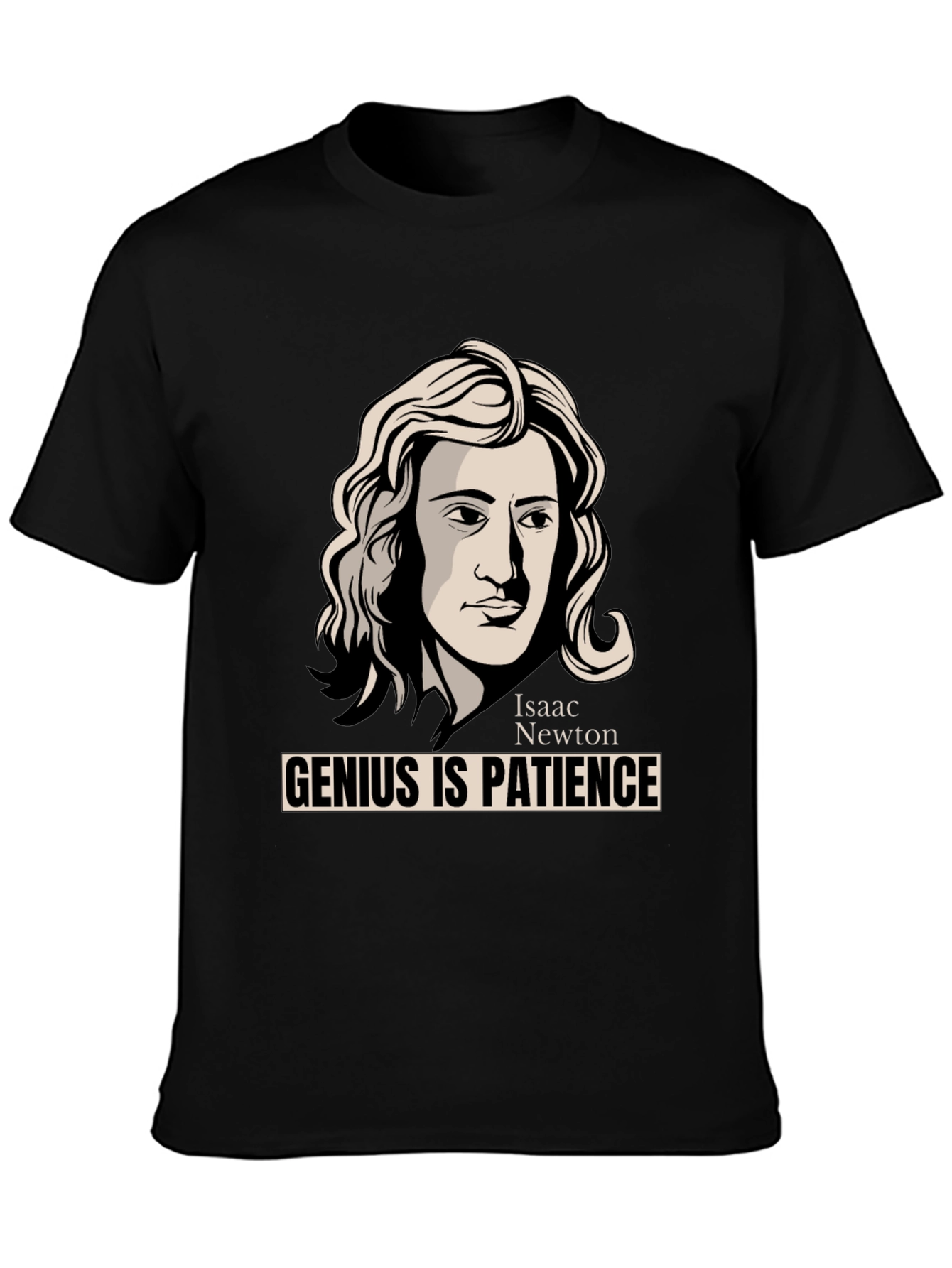 Isaac Newton Genius is Patience Graphic Tee