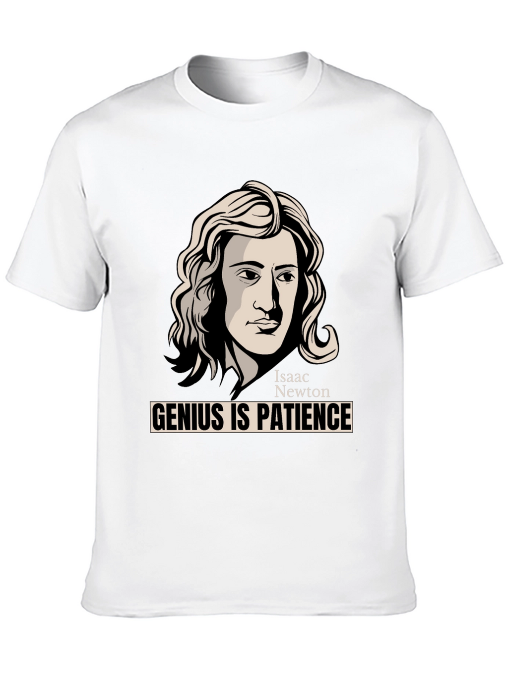 Isaac Newton Genius is Patience Graphic Tee
