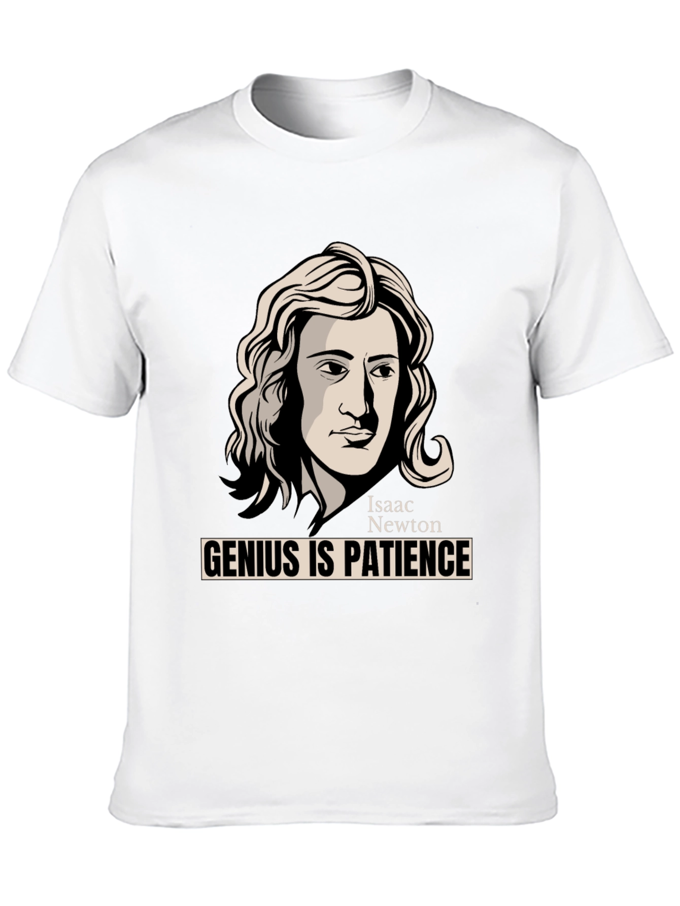 Isaac Newton Genius is Patience Graphic Tee
