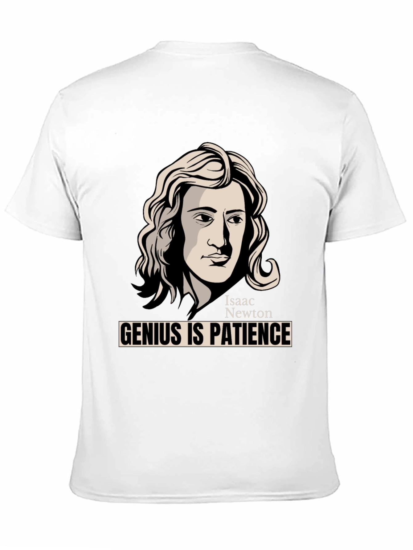 Isaac Newton Genius is Patience Graphic Tee
