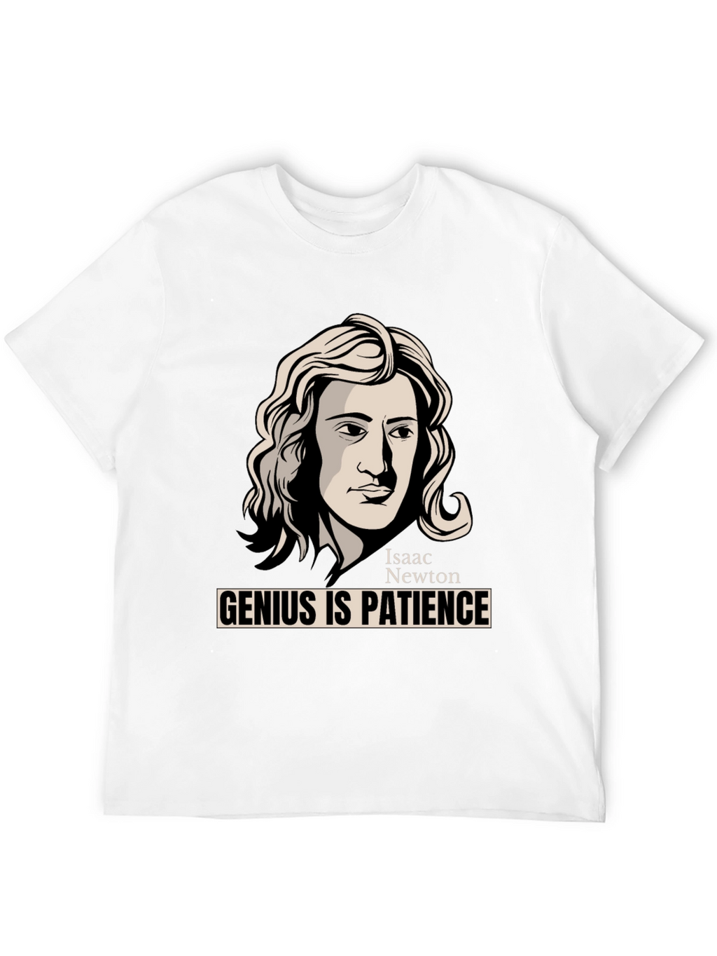 Isaac Newton Genius is Patience Graphic Tee