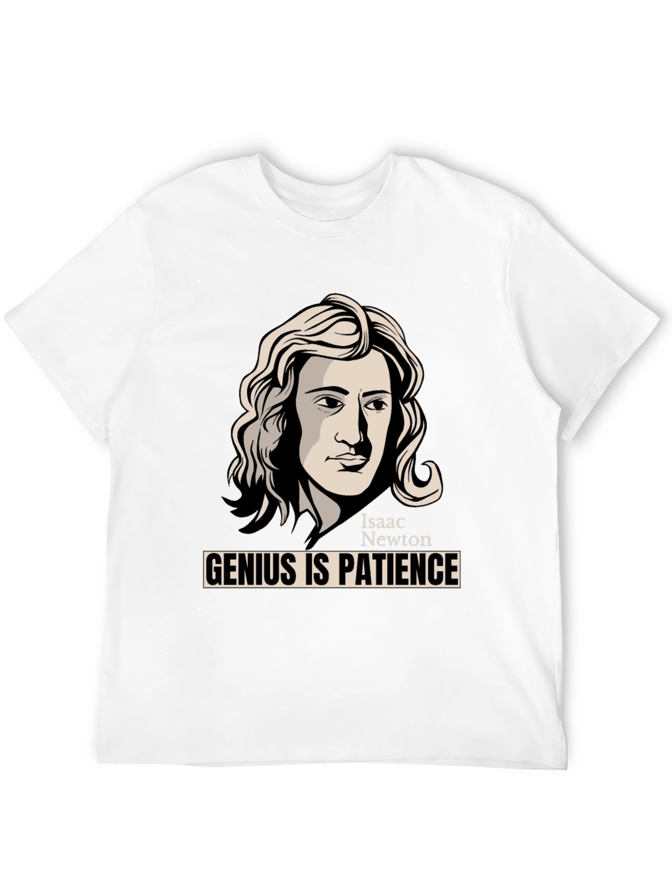 Isaac Newton Genius is Patience Graphic Tee