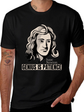 Isaac Newton Genius is Patience Graphic Tee