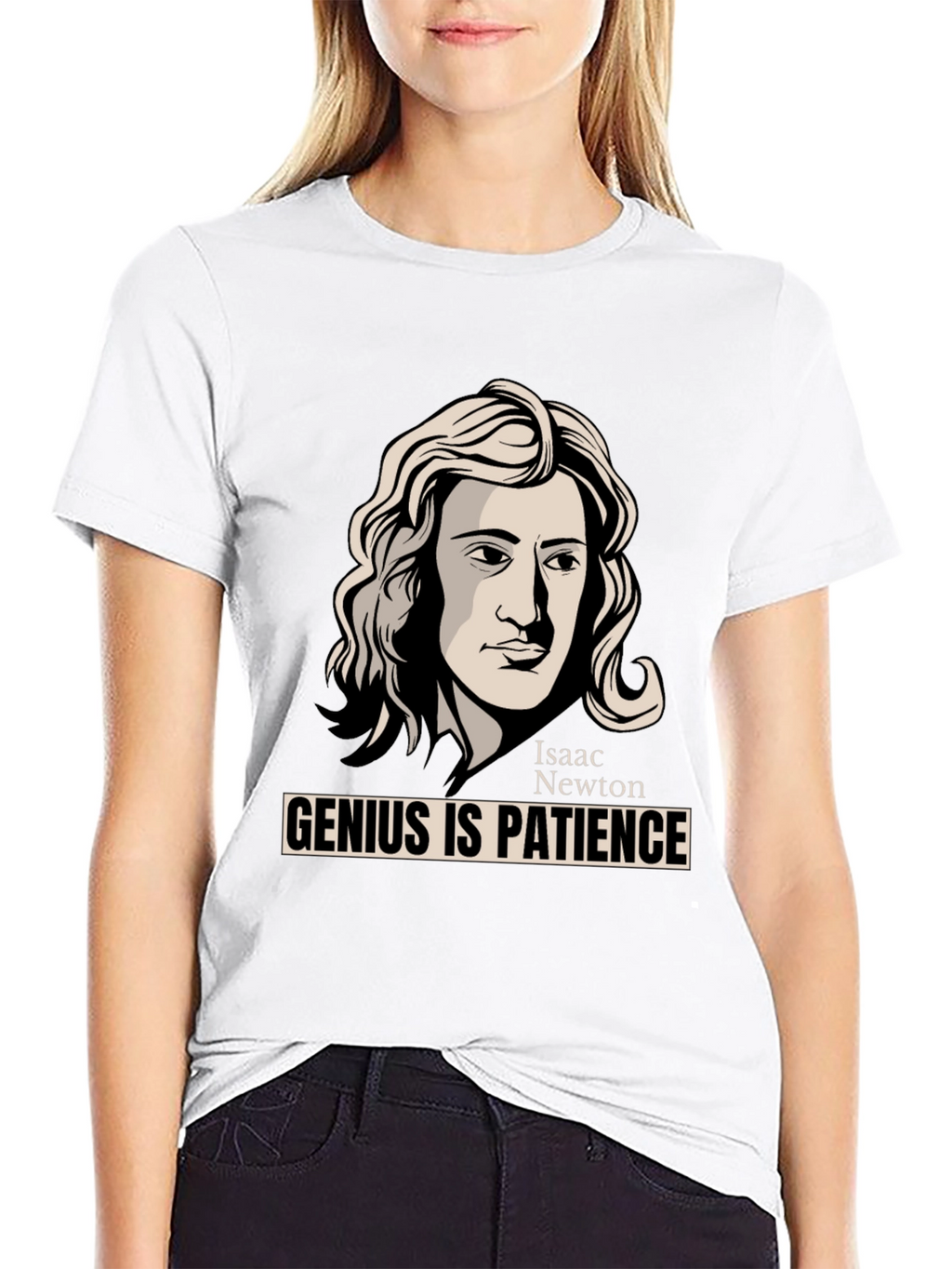 Isaac Newton Genius is Patience Graphic Tee