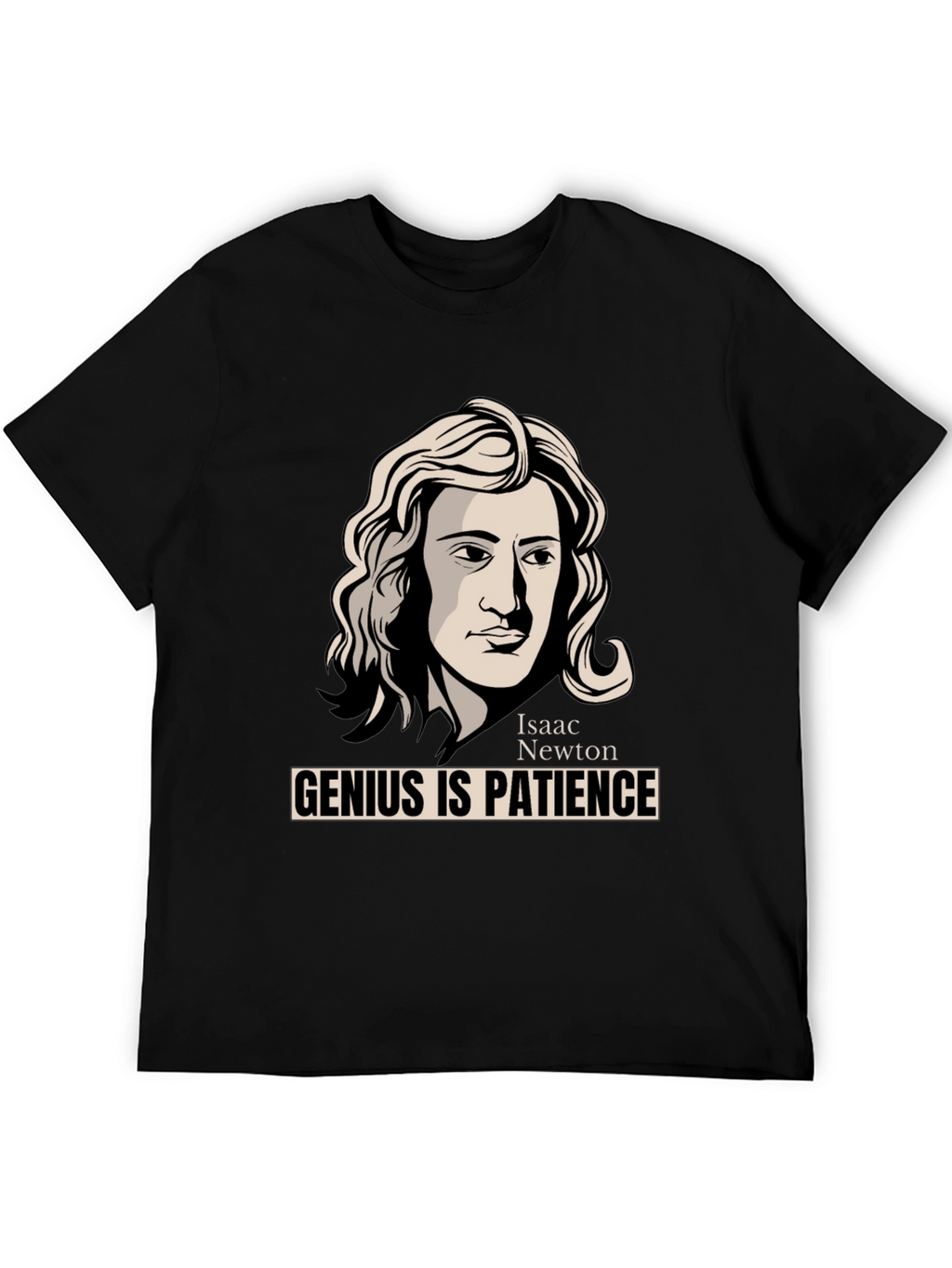 Isaac Newton Genius is Patience Graphic Tee