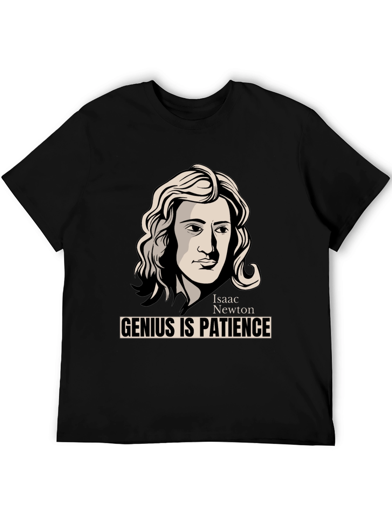 Isaac Newton Genius is Patience Graphic Tee