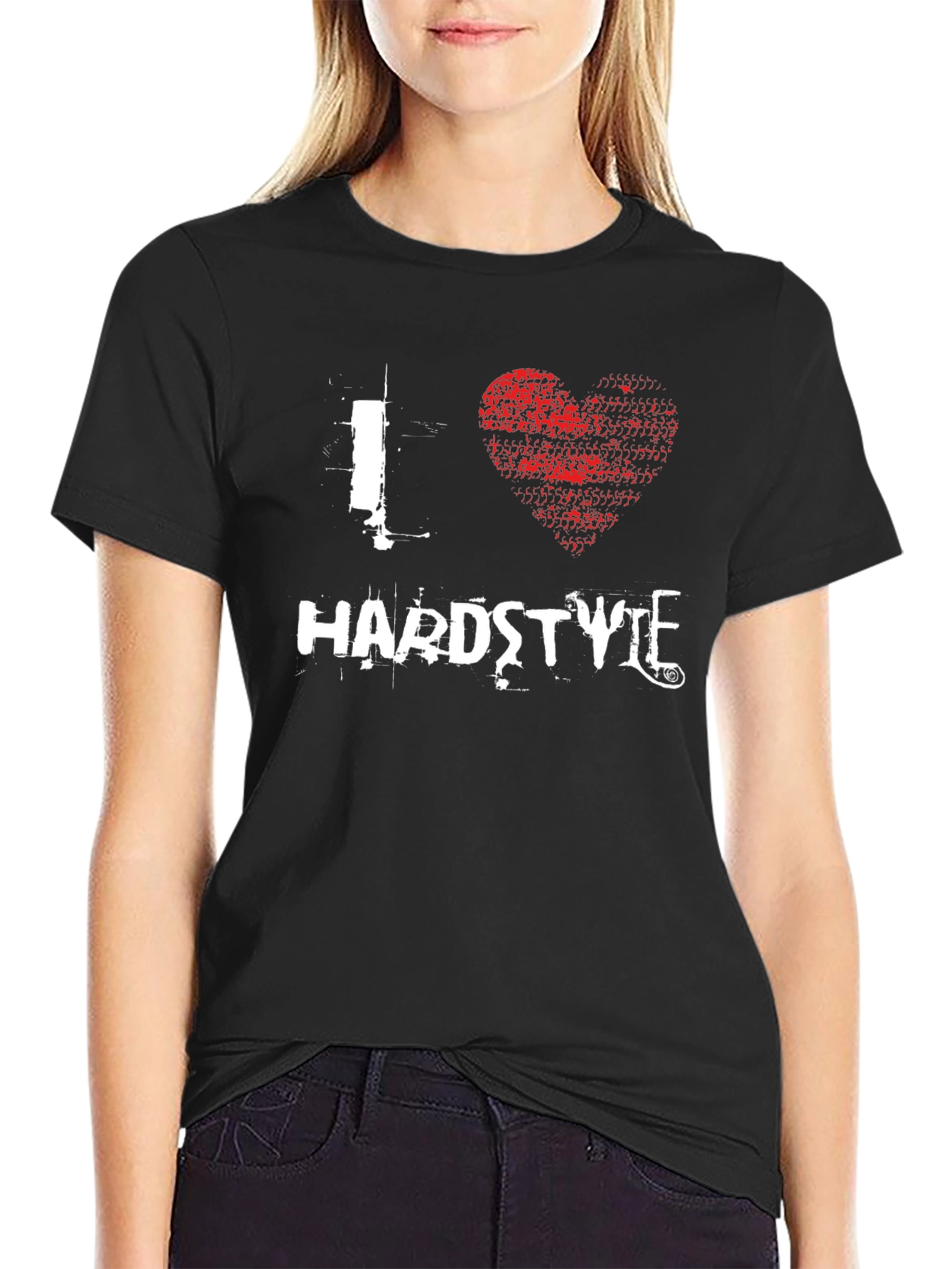 I Love Hardstyle T-Shirt Black Graphic Tee