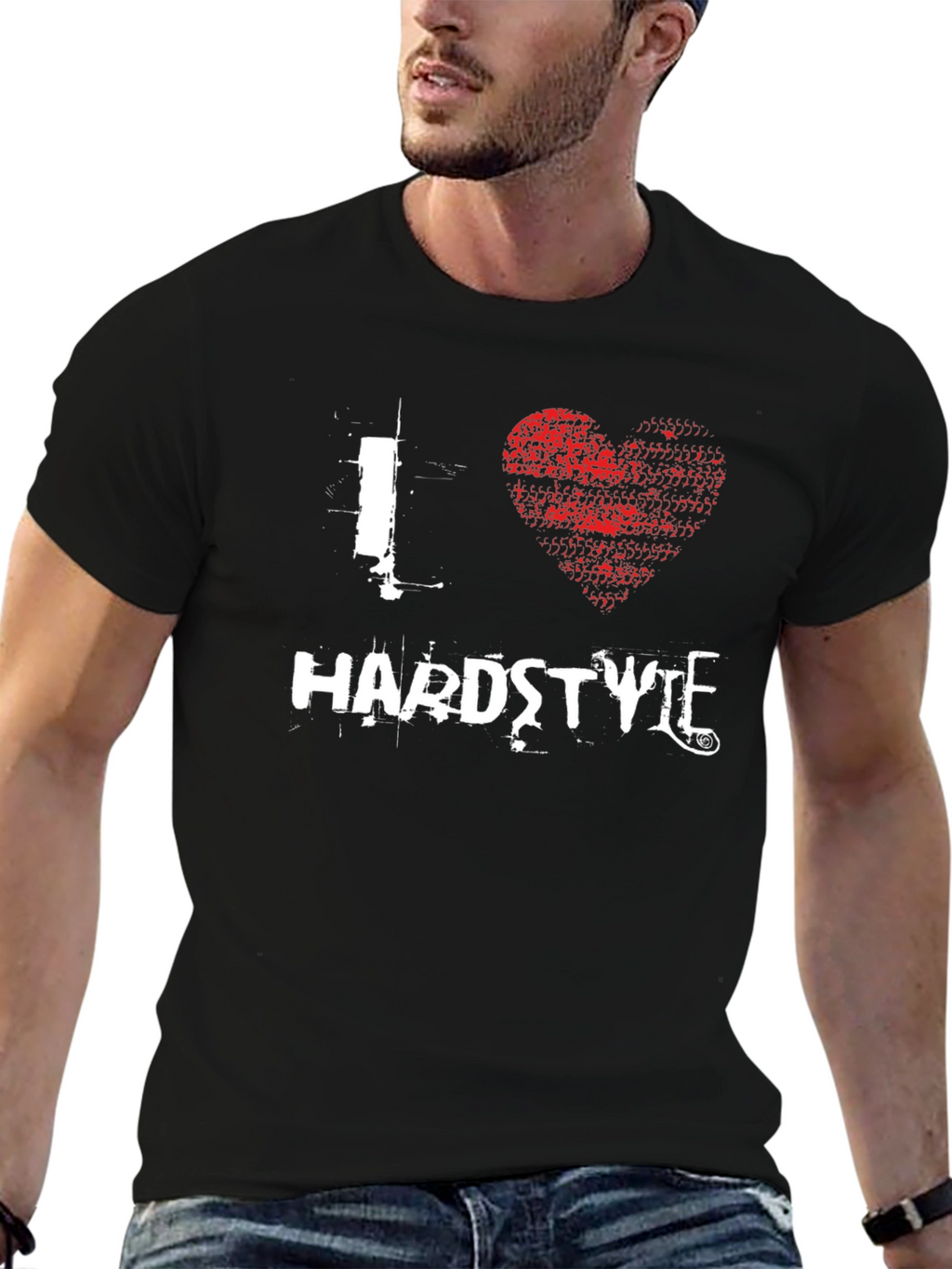 I Love Hardstyle T-Shirt Black Graphic Tee