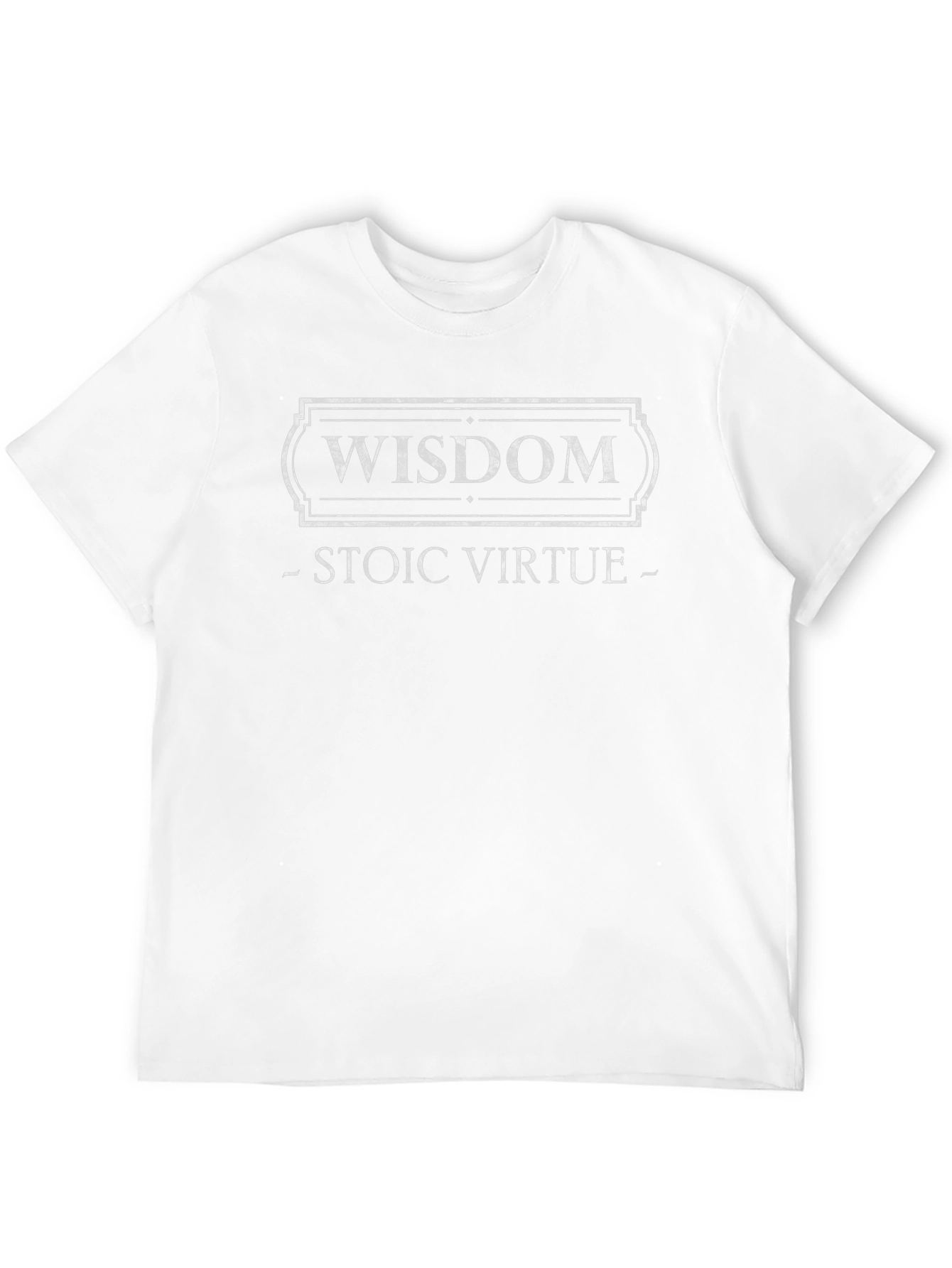 Wisdom Stoic Virtue Graphic Black T-Shirt