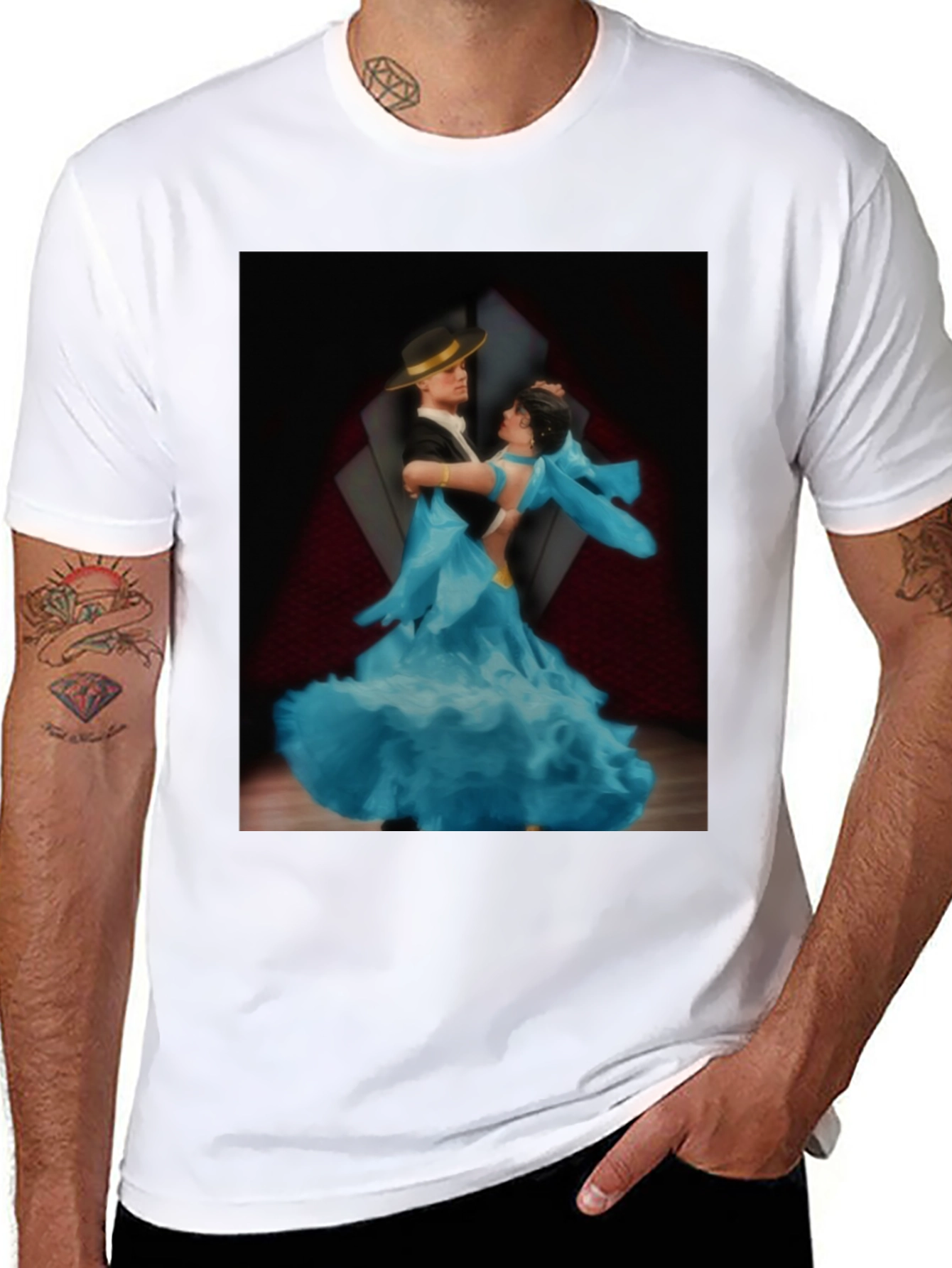 Dancing Couple Graphic Tee - Ballroom Style