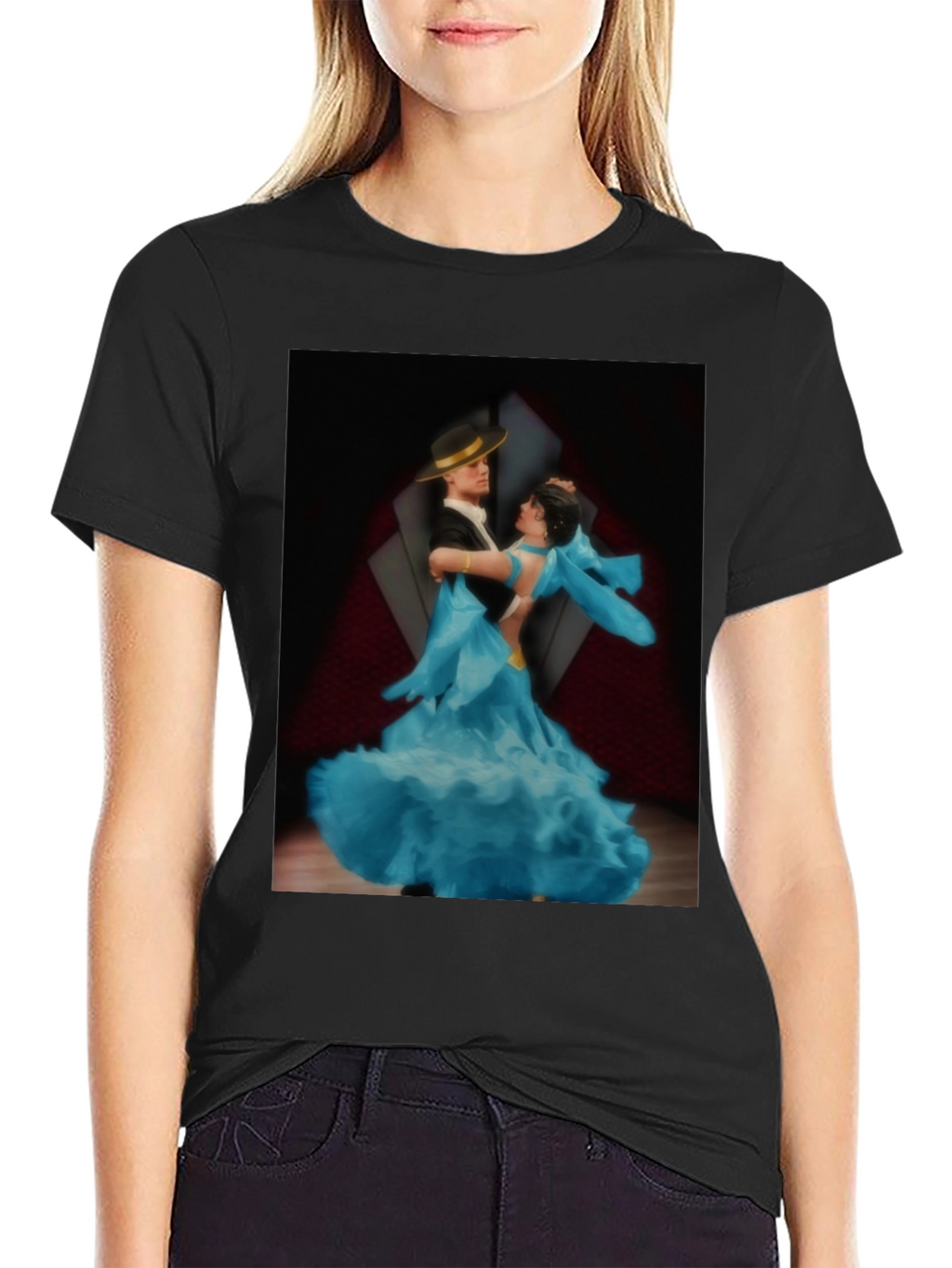 Dancing Couple Graphic Tee - Ballroom Style