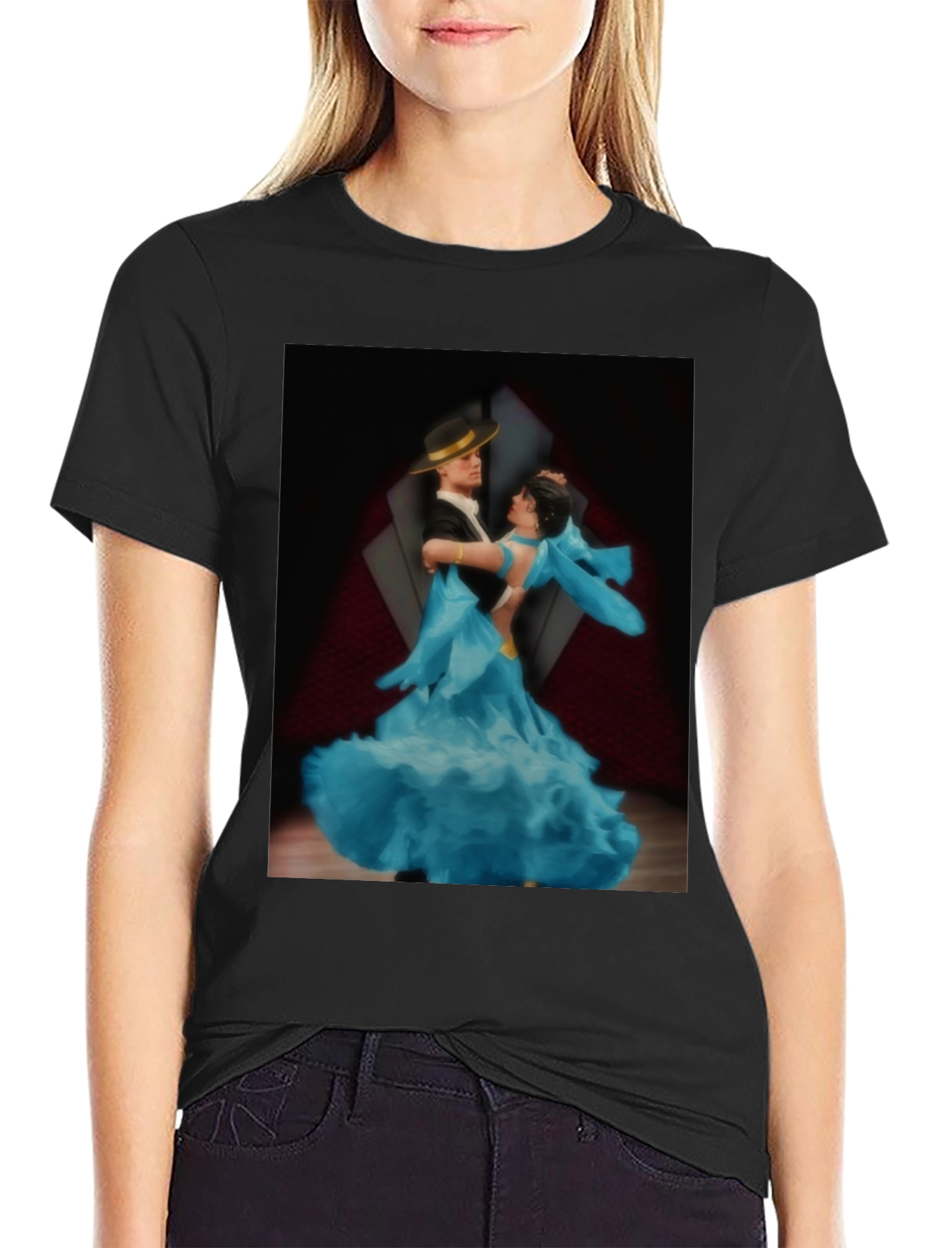 Dancing Couple Graphic Tee - Ballroom Style