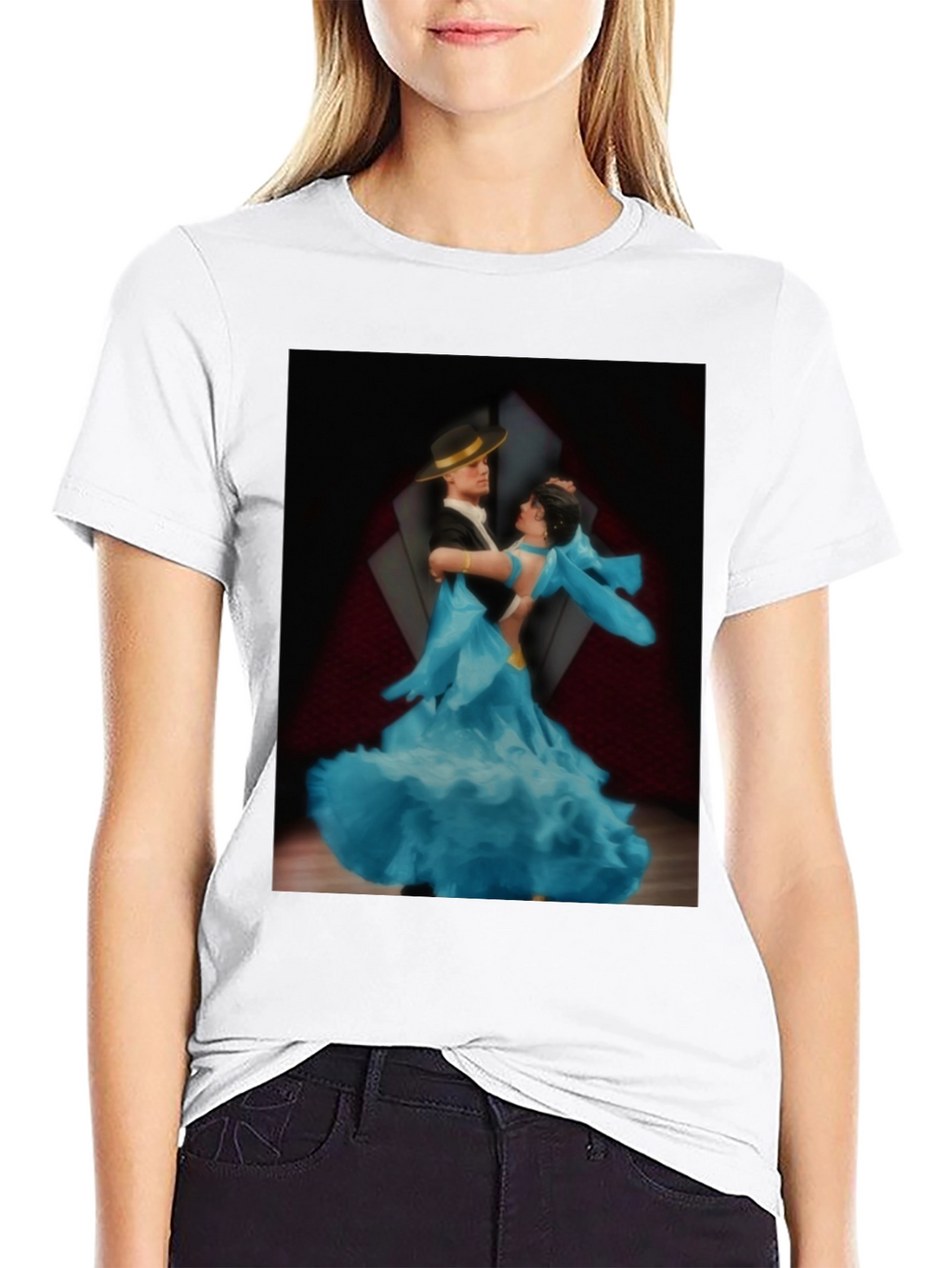 Dancing Couple Graphic Tee - Ballroom Style