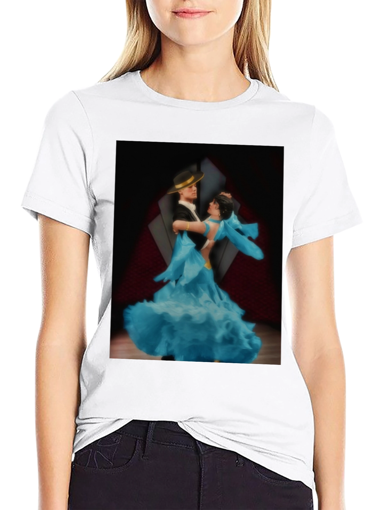 Dancing Couple Graphic Tee - Ballroom Style