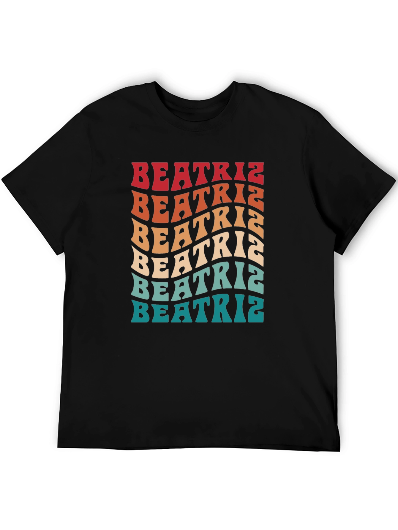 Beatriz Retro Wavy Text T-Shirt