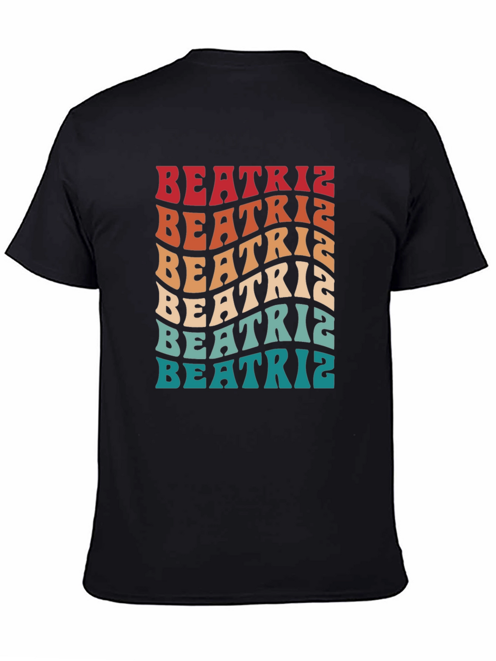 Beatriz Retro Wavy Text T-Shirt