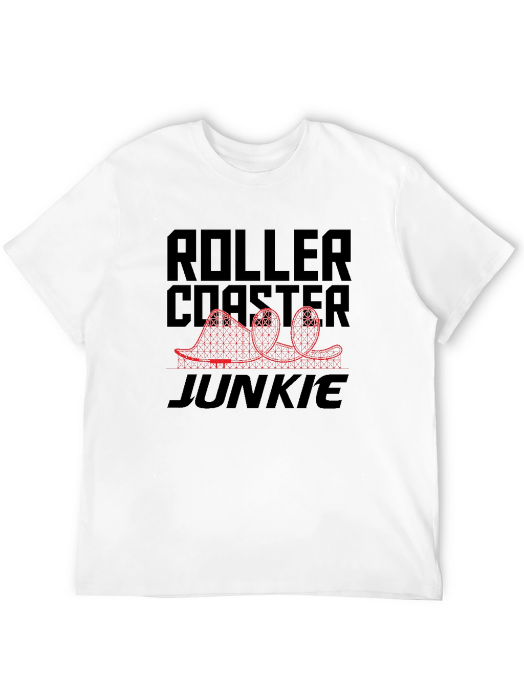 Roller Coaster Junkie Black T-Shirt