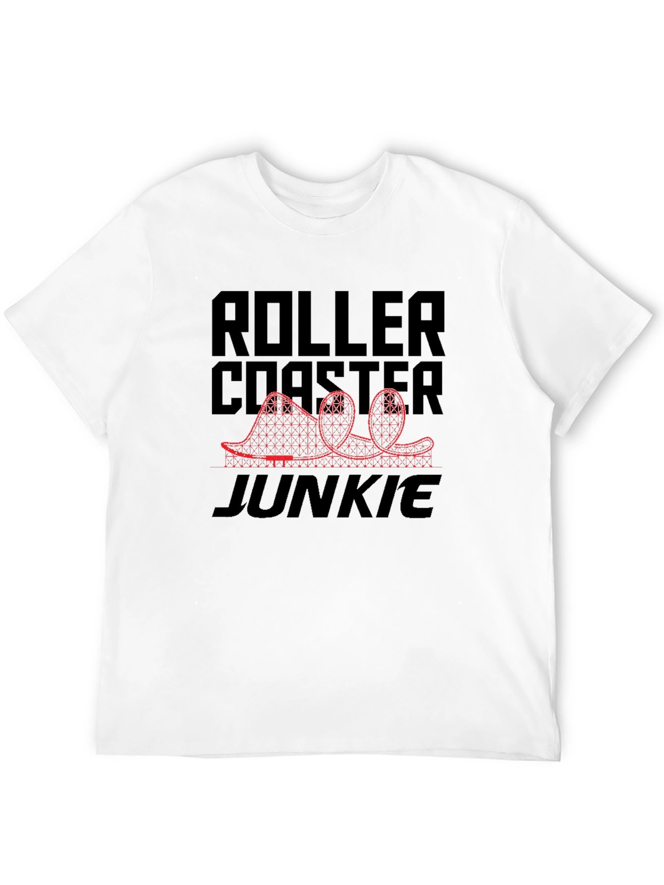 Roller Coaster Junkie Black T-Shirt
