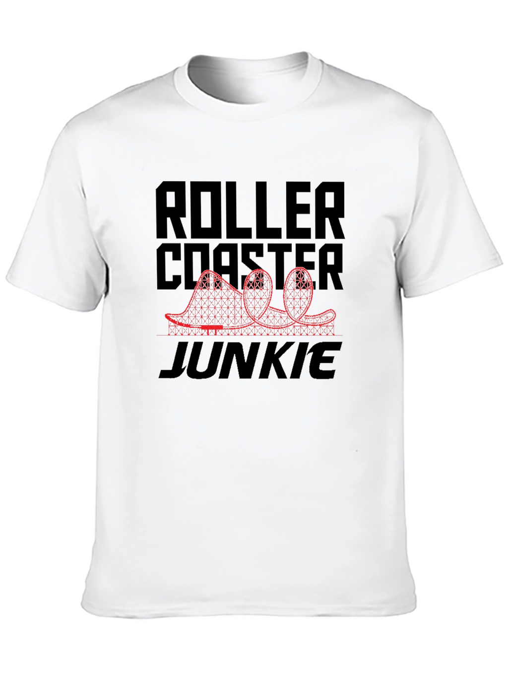 Roller Coaster Junkie Black T-Shirt