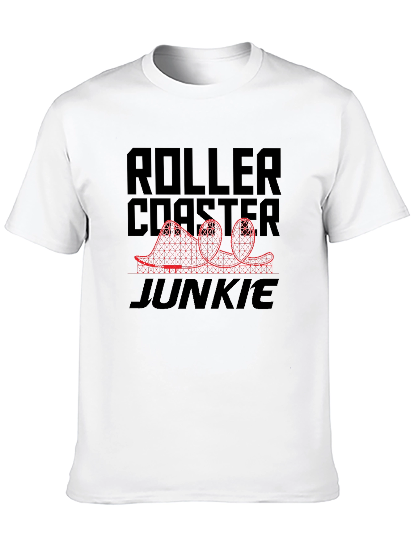 Roller Coaster Junkie Black T-Shirt