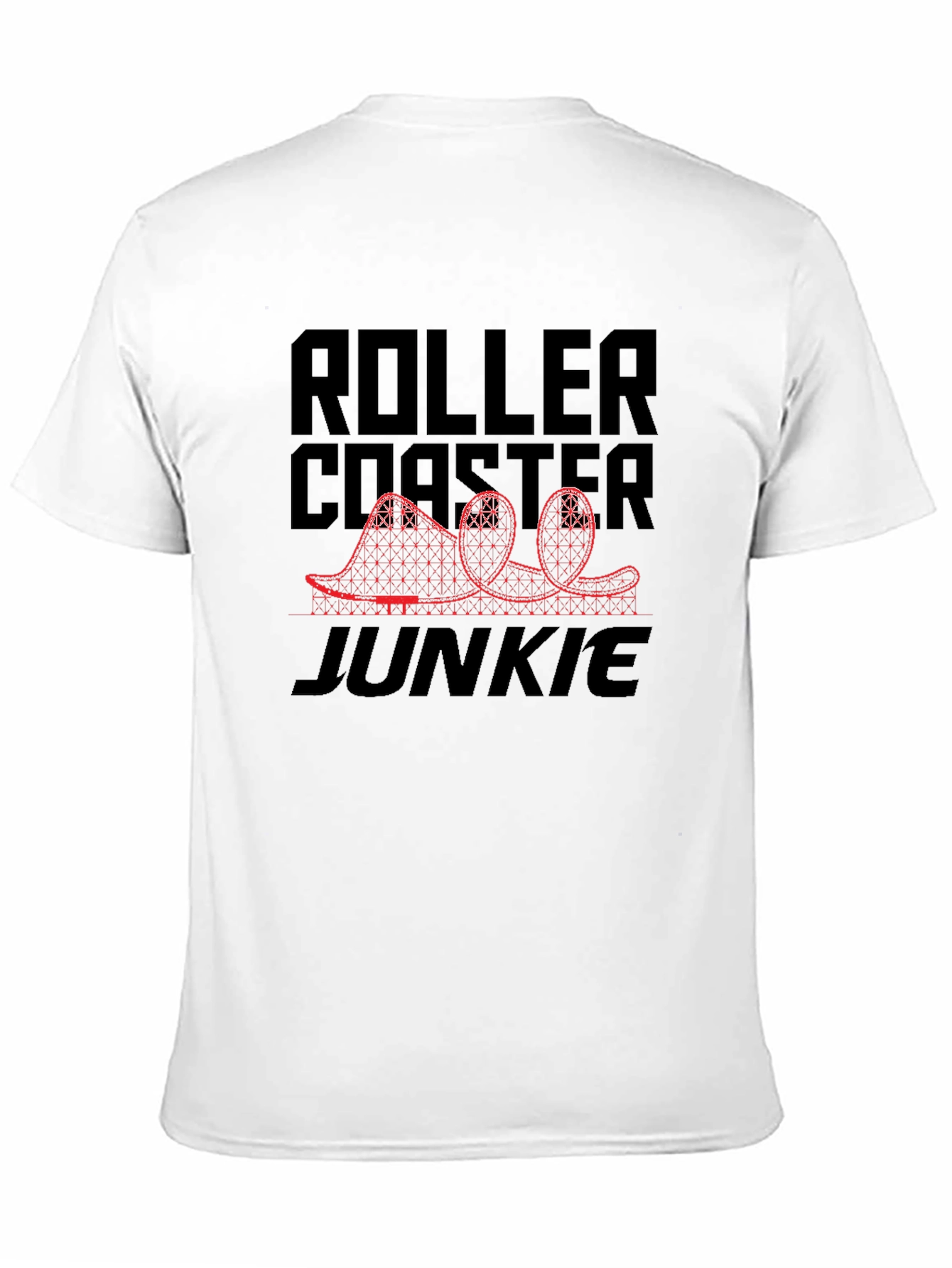 Roller Coaster Junkie Black T-Shirt