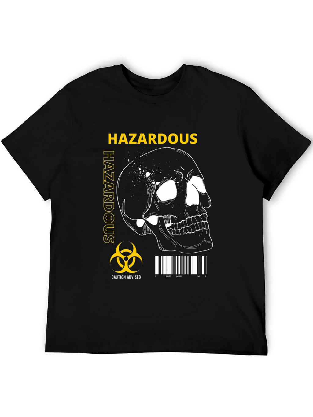 Hazardous Biohazard Skull Graphic T-Shirt