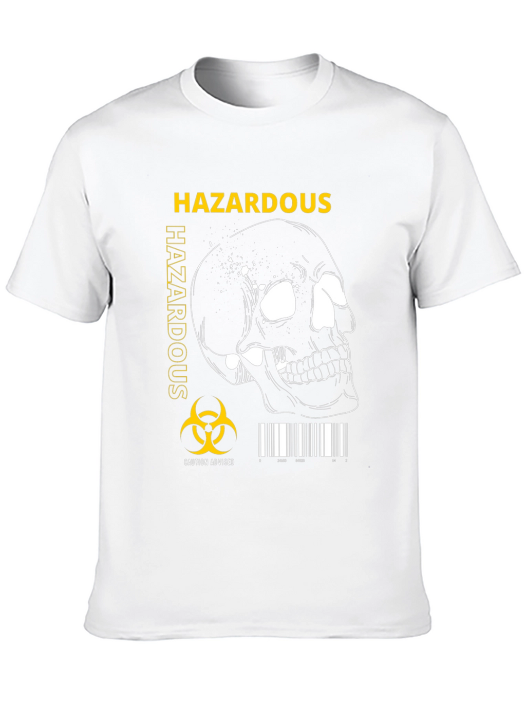 Hazardous Biohazard Skull Graphic T-Shirt