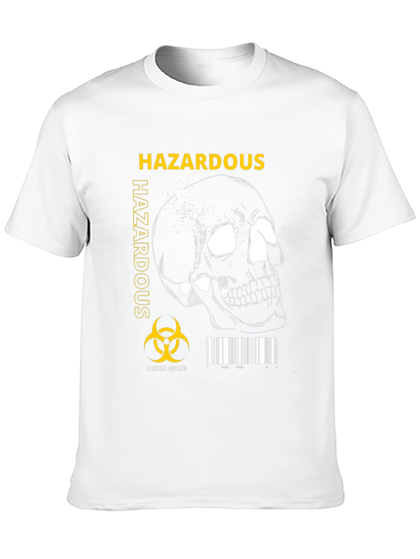 Hazardous Biohazard Skull Graphic T-Shirt