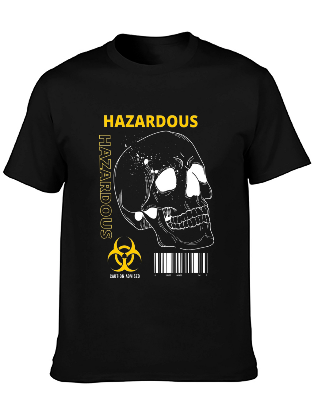 Hazardous Biohazard Skull Graphic T-Shirt