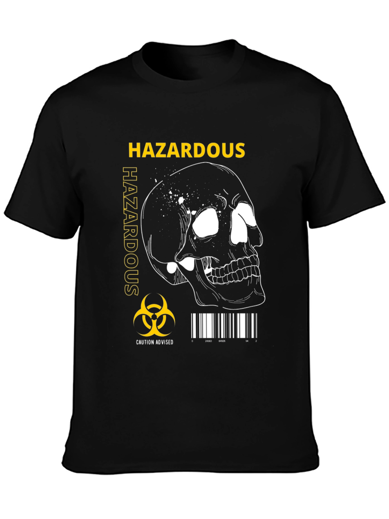 Hazardous Biohazard Skull Graphic T-Shirt