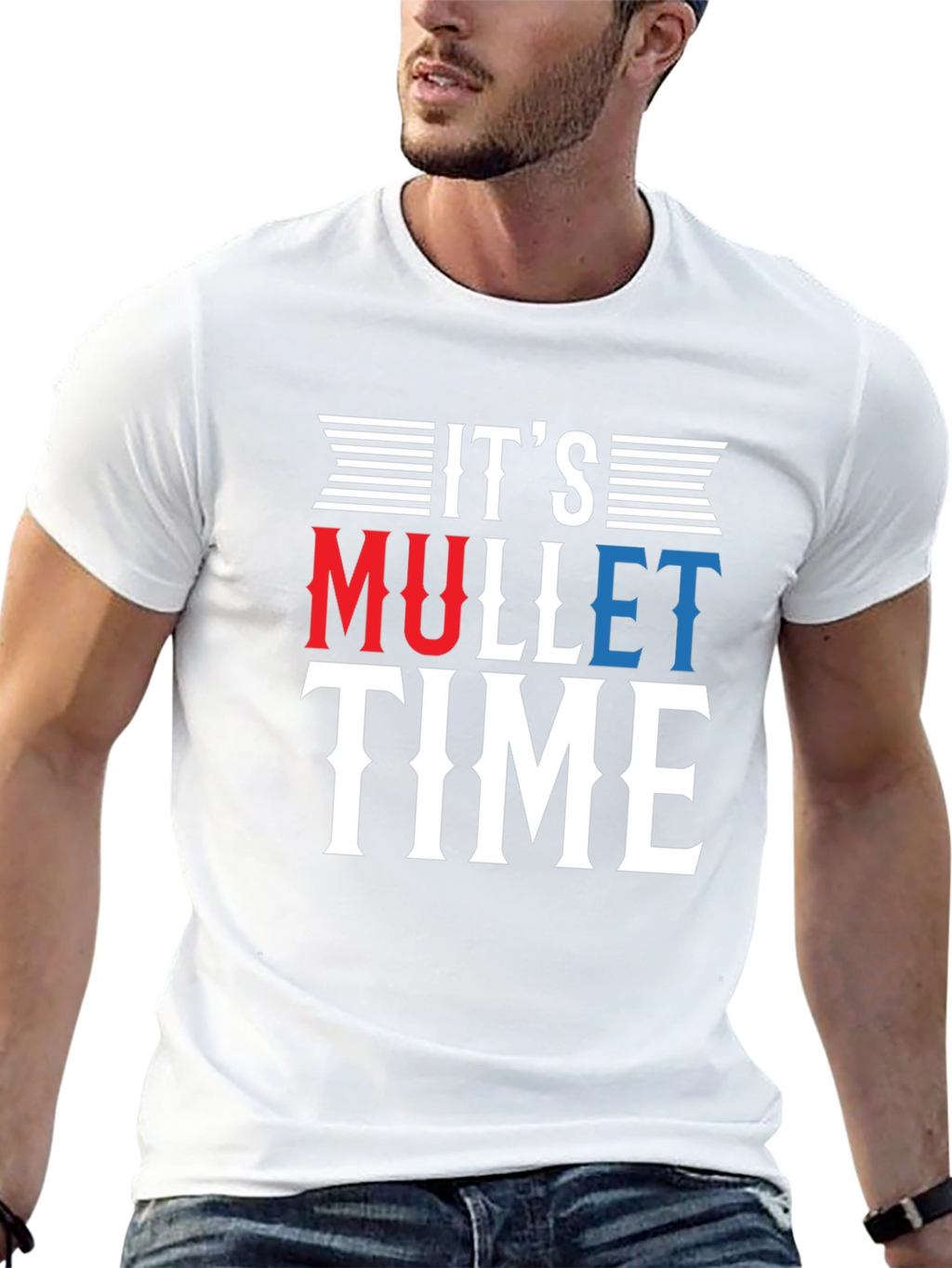 Its Mullet Time Black T-Shirt
