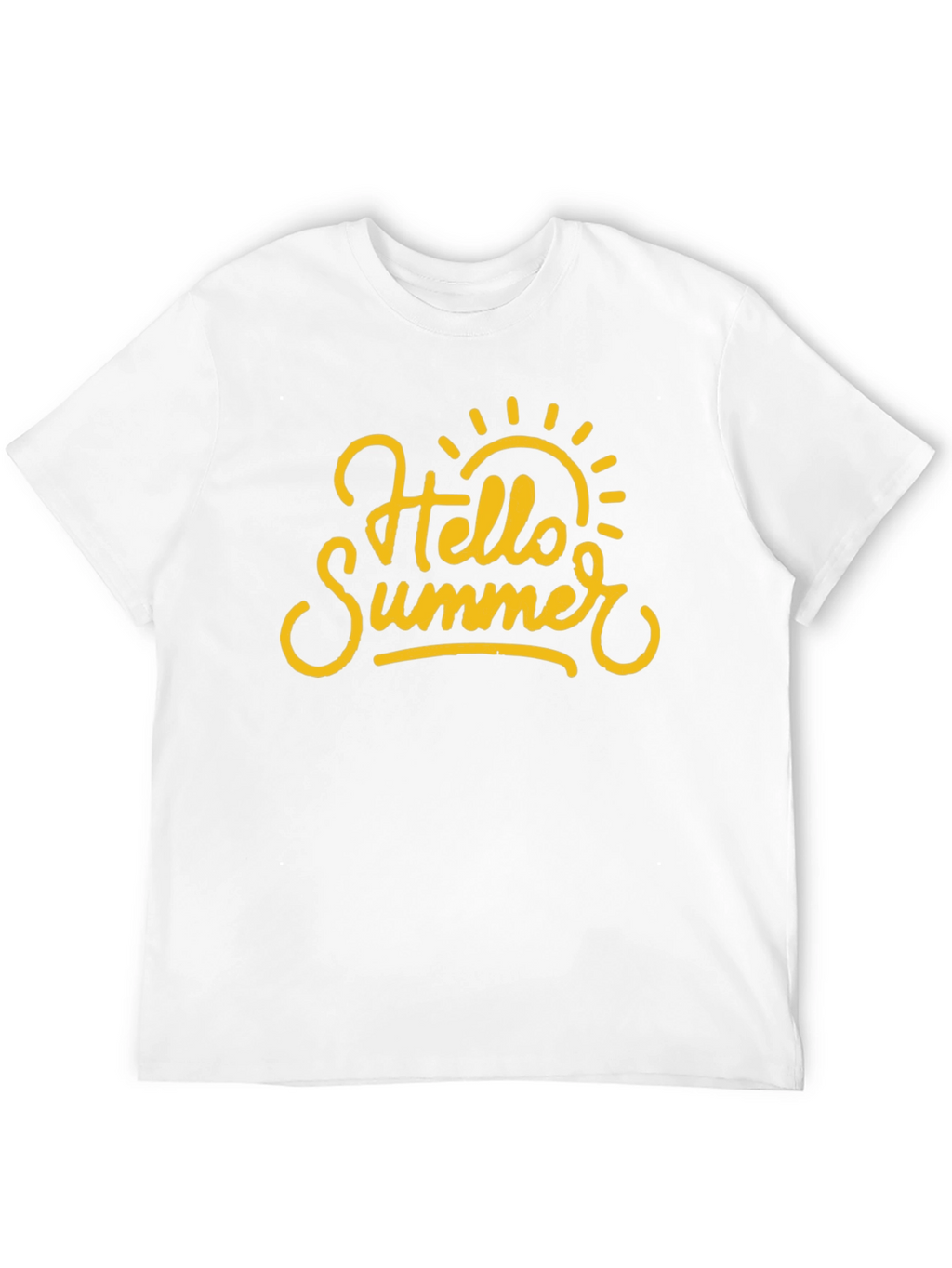 Hello Summer Graphic Print Black T-Shirt