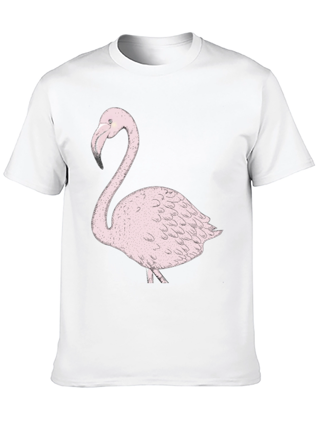 Flamingo Graphic Tee - Trendy Black T-Shirt
