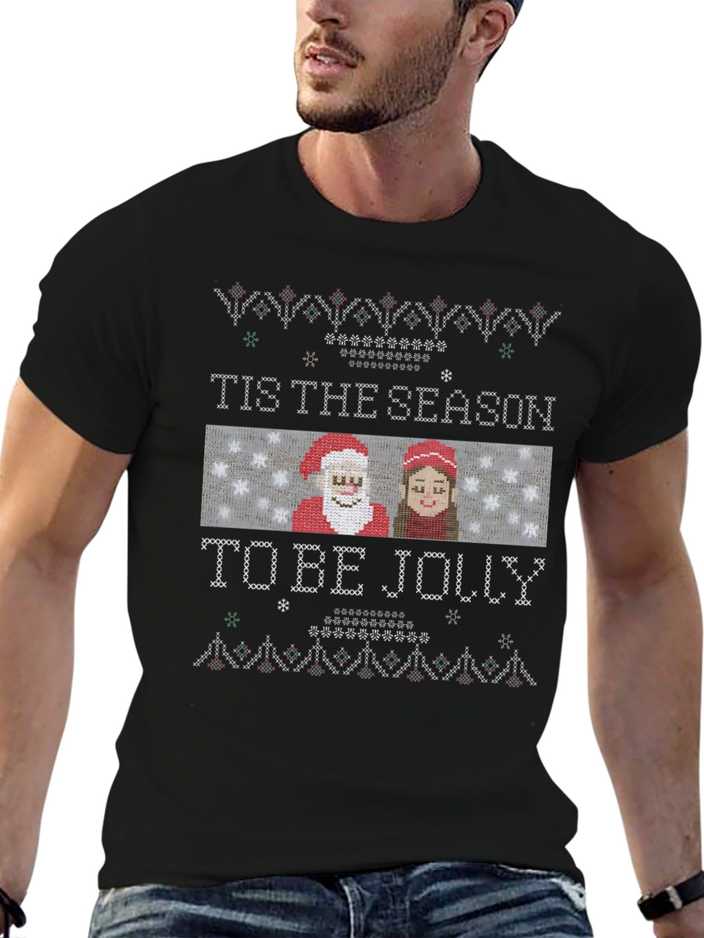 Tis The Season To Be Jolly Christmas Graphic Tee