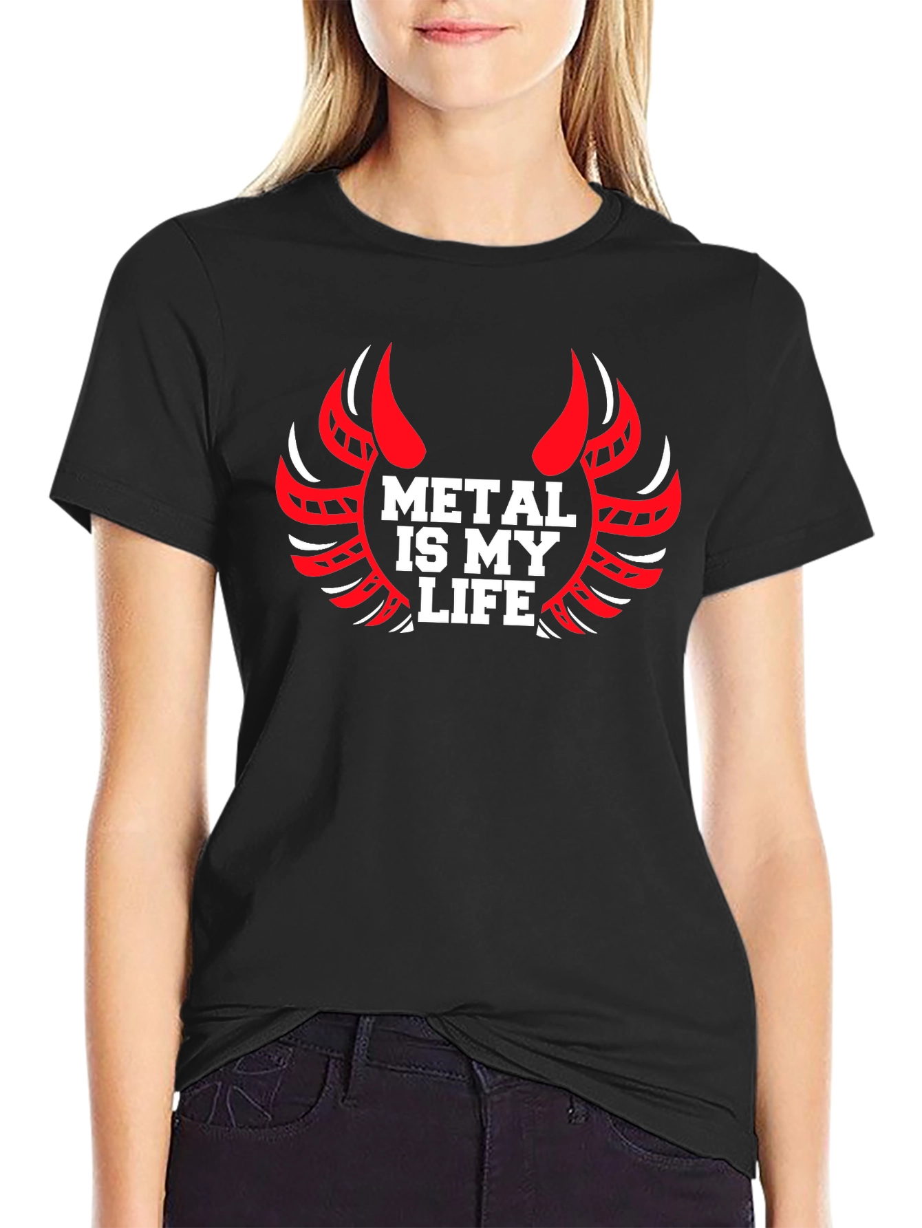 Metal is My Life Graphic Tee - Black