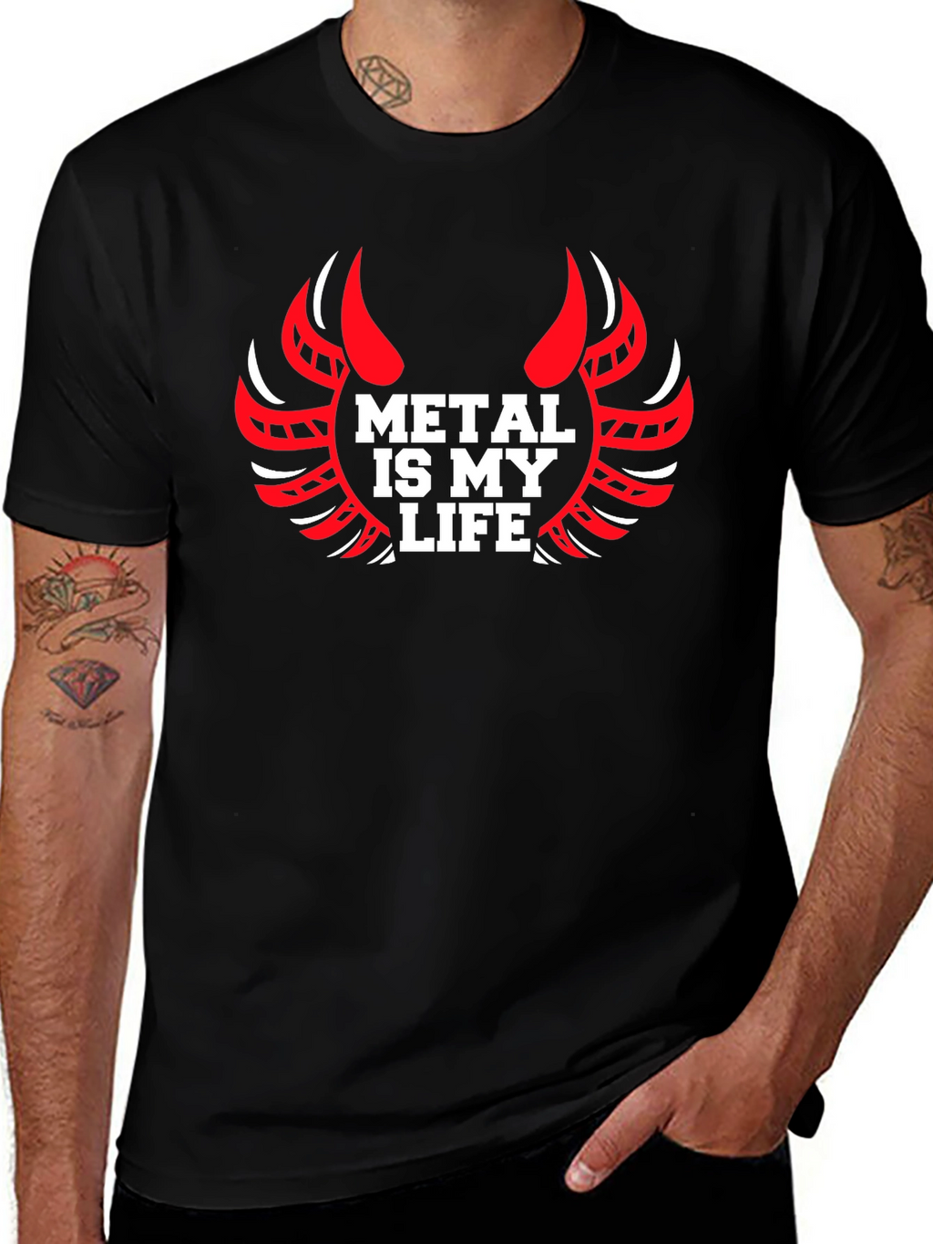 Metal is My Life Graphic Tee - Black