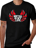 Metal is My Life Graphic Tee - Black