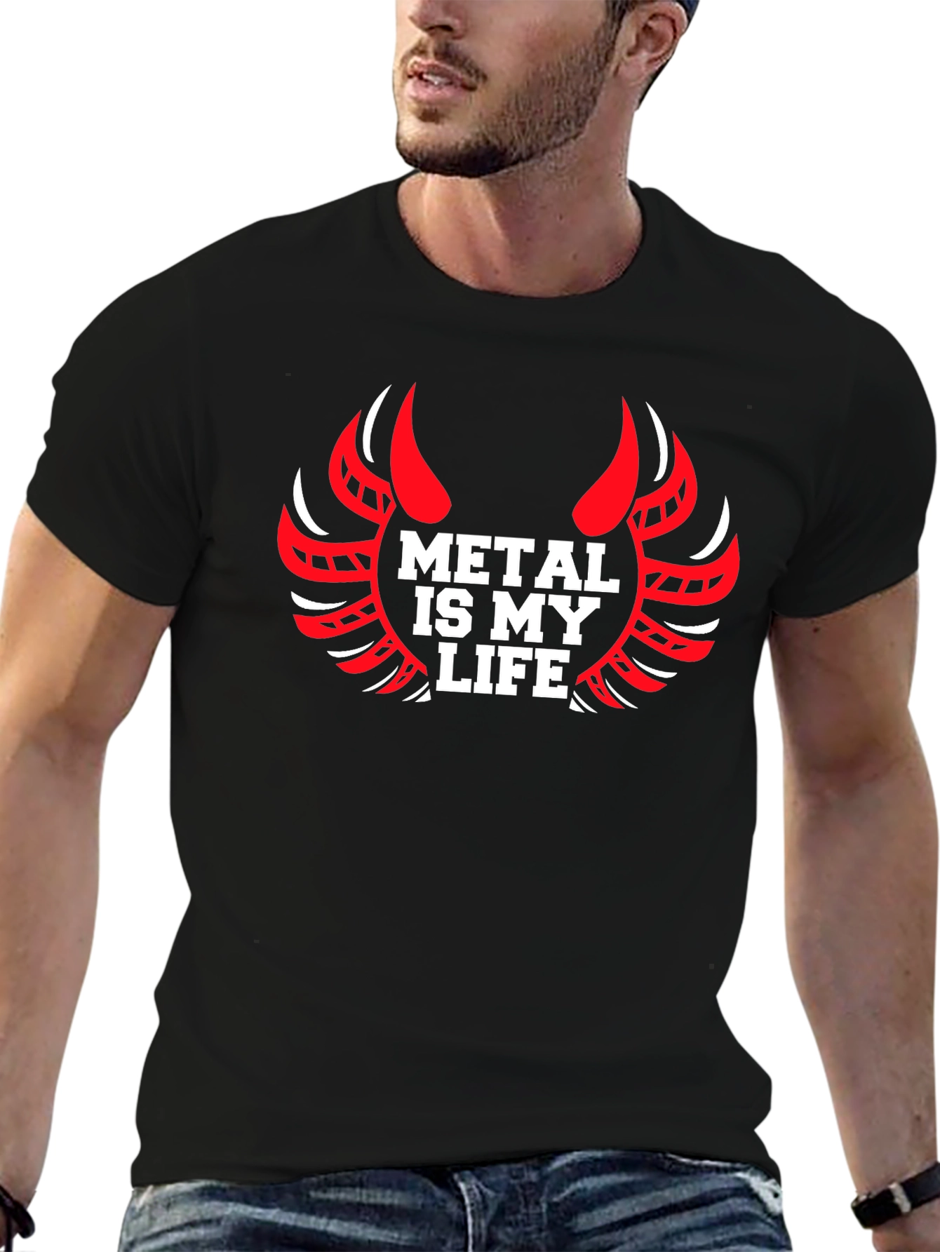 Metal is My Life Graphic Tee - Black
