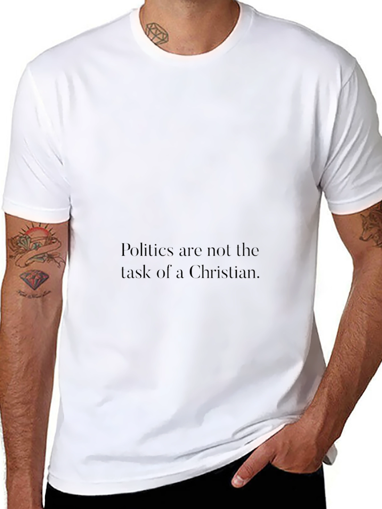 Politics Arent a Christians Task Graphic Tee