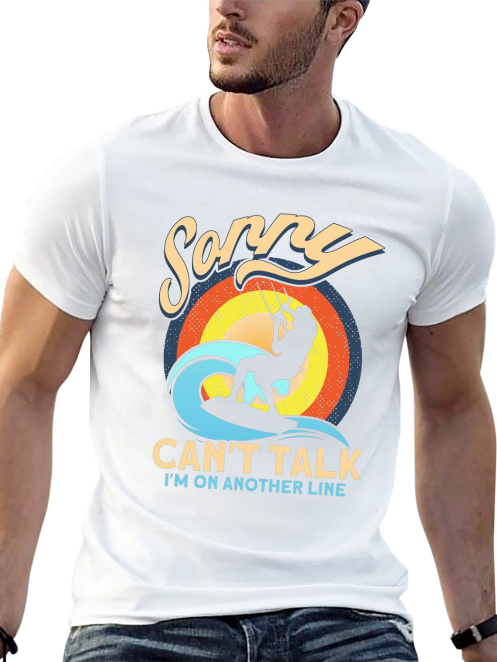 Sorry Cant Talk Kitesurfing T-Shirt
