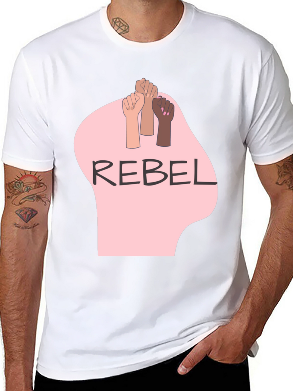 Rebel Graphic Tee - Fist Power T-Shirt